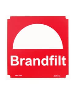 Skylt Brandfilt 210x210mm
