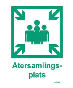 Skylt Återsamlingsplats A2