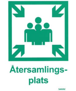 Skylt Återsamlingsplats aluminium 30x40