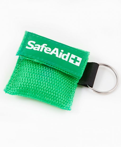 Andningsmask Nyckelring SafeAid, Grön